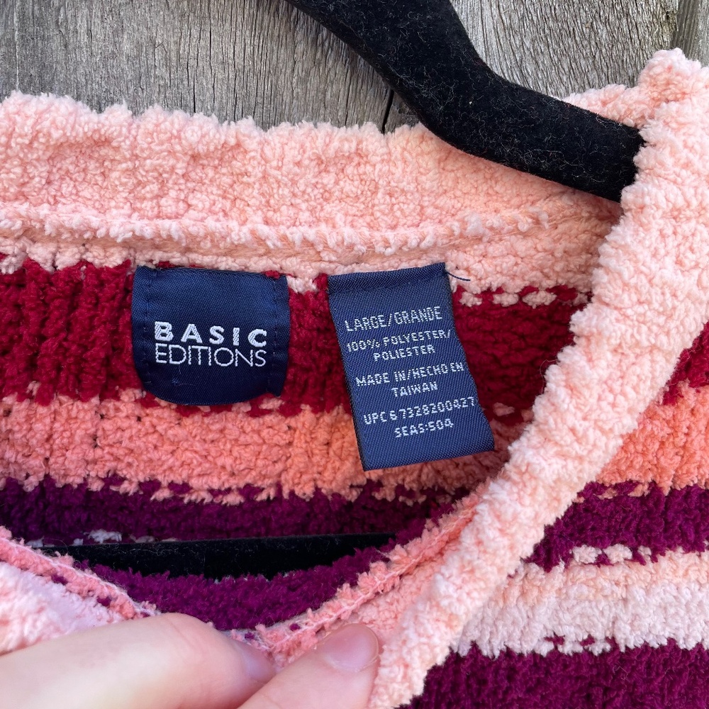 Vintage Basic Editions Chenille Striped Sweater - image 3